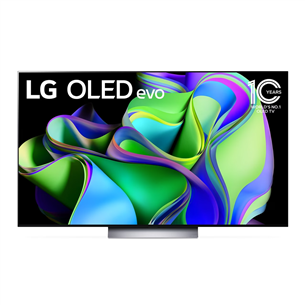 LG OLED evo C3, 77'', Ultra HD, OLED, центральная подставка, серый - Телевизор