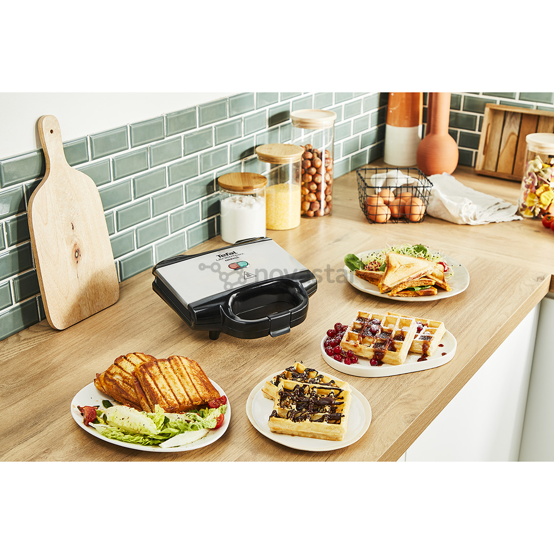 Tefal, 700 W, inox/black - Sandwich maker