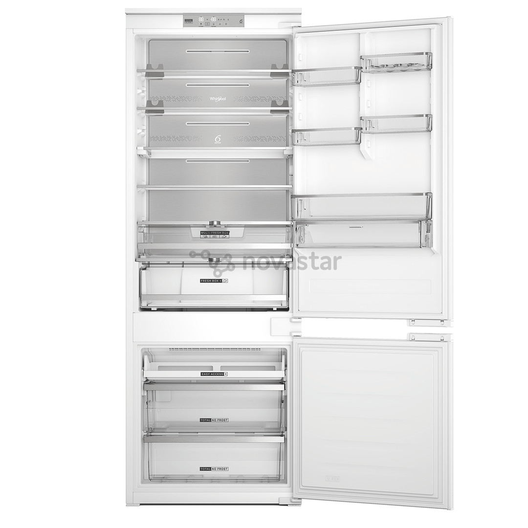 Įmontuojamas šaldytuvas Whirlpool WHSP70T241P, NoFrost, 394 L, 194 cm