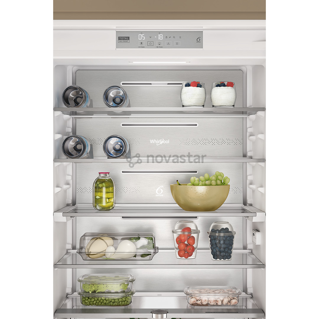 Įmontuojamas šaldytuvas Whirlpool WHSP70T241P, NoFrost, 394 L, 194 cm