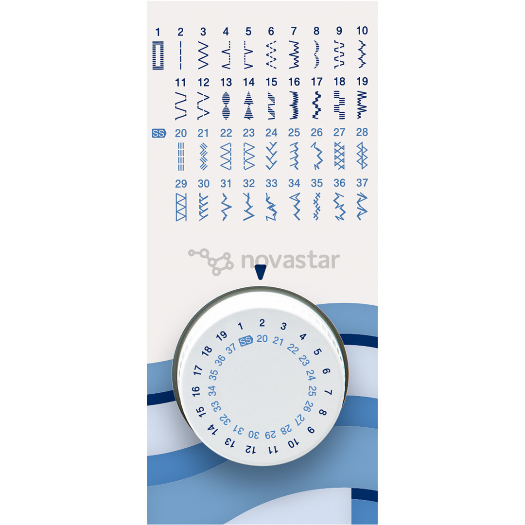 Brother, white/blue - Sewing machine