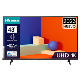 Hisense A6K, 50'', Ultra HD, LED LCD, feet stand, black - TV