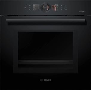 Bosch Serie 8, pyrolytic cleaning, microwave function, 67 L, black - Built-in Oven HMG8764C7