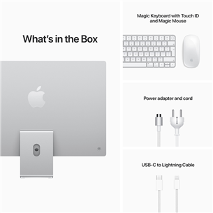 Apple iMac 24" (2021), M1 8C/7C, 16 GB, 512 GB, SWE, silver - All-in-one PC