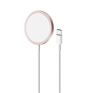 Belaidis įkroviklis Puro Magnetic Wireless, USB-C, MagSafe, 1 m, rose