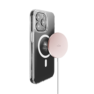 Belaidis įkroviklis Puro Magnetic Wireless, USB-C, MagSafe, 1 m, rose