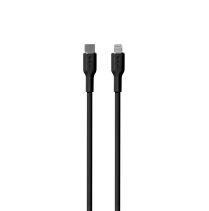 Laidas Puro SOFT, USB-C, Lightning, 1,5 m, black PUCAPLTUSBCICONBLK