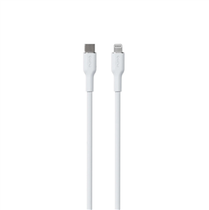 Laidas Puro SOFT, USB-C, Lightning, 1,5 m, white PUCAPLTUSBCICONWHI