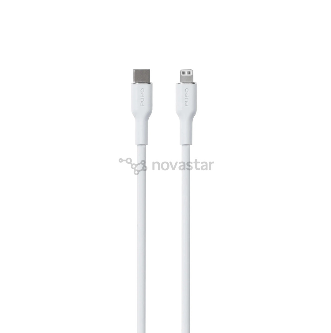 Puro SOFT, USB-C, Lightning, 1,5 м, белый - Кабель