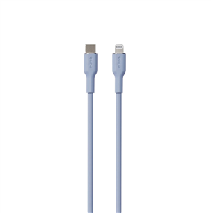 Laidas Puro SOFT, USB-C, Lightning, 1,5 m, light blue