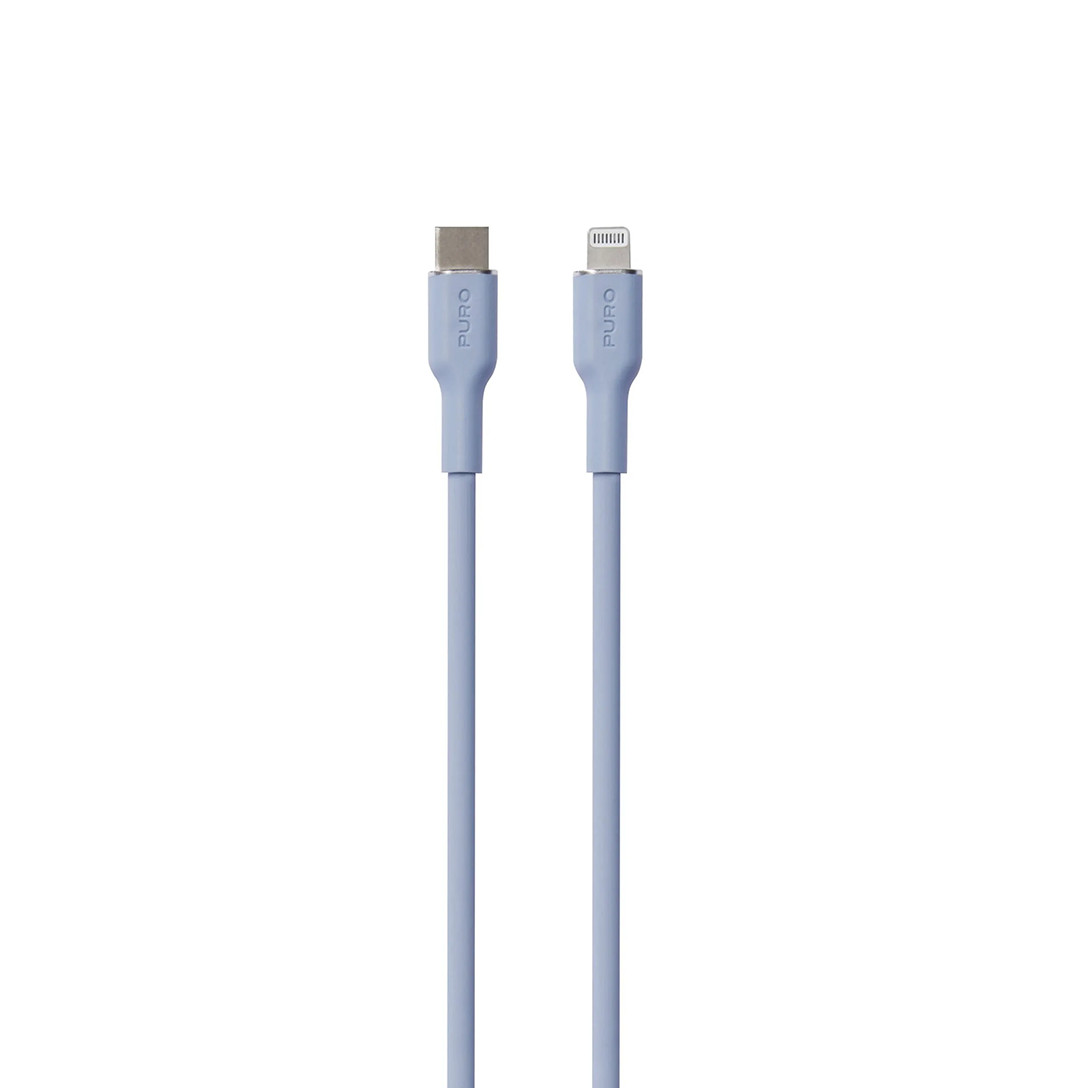 Puro SOFT, USB-C, Lightning, 1,5 m, light blue - Cable