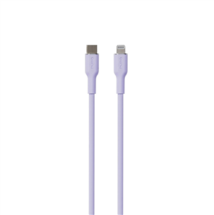 Laidas Puro SOFT, USB-C, Lightning, 1,5 m, lavender