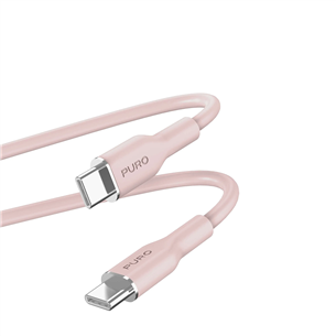 Laidas Puro Soft, USB-C / USB-C, 1,5 m, pink PUUSBCUSBCICONROSE