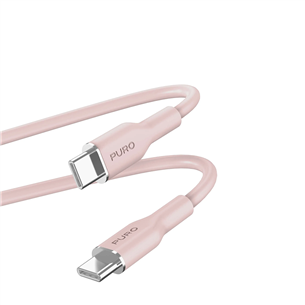 Laidas Puro Soft, USB-C / USB-C, 1,5 m, pink