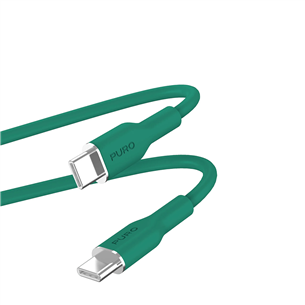 Laidas Puro Soft, USB-C / USB-C, 1,5m, dark green PUUSBCUSBCICONDKGRN