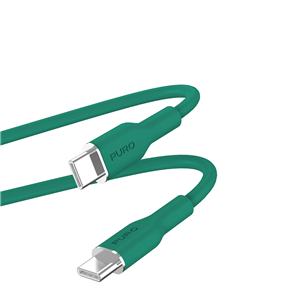 Laidas Puro Soft, USB-C / USB-C, 1,5m, dark green