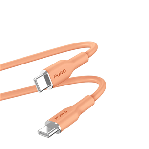 Laidas Puro Soft, USB-C / USB-C, 1,5 m, peach PUUSBCUSBCICONLORA