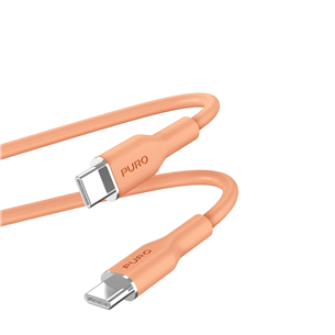 Laidas Puro Soft, USB-C / USB-C, 1,5 m, peach