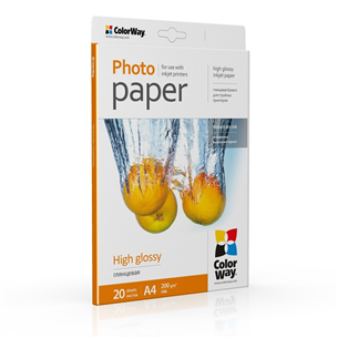 Foto popierius ColorWay A4, 200 g/m², 20 sheets, glossy PG200020A4