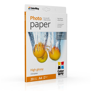 Foto popierius ColorWay A4, 200 g/m², 20 sheets, glossy