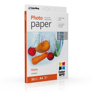 Foto popierius ColorWay A4, 190 g/m², 50 sheets, matte PM190050A4