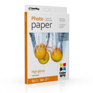 Foto popierius ColorWay High Glossy Photo Paper, 50 sheets, A4, 200 g/m² PG200050A4