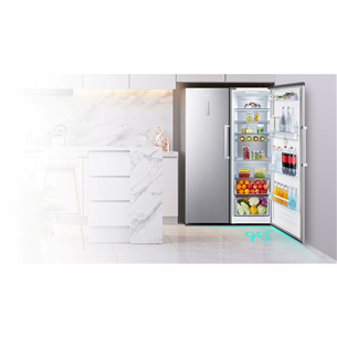 Hisense, 370 + 260 L, aukštis 186 cm, nerūdijantis plienas - Šaldytuvas + Šaldiklis