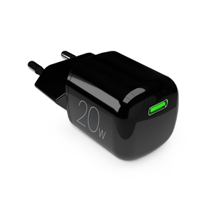 Įkroviklis Puro MiniPro, USB-C, 20 W, black