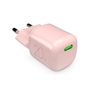 Įkroviklis Puro MiniPro, USB-C, 20 W, rose PUFCMTCUSBC20WGROSE