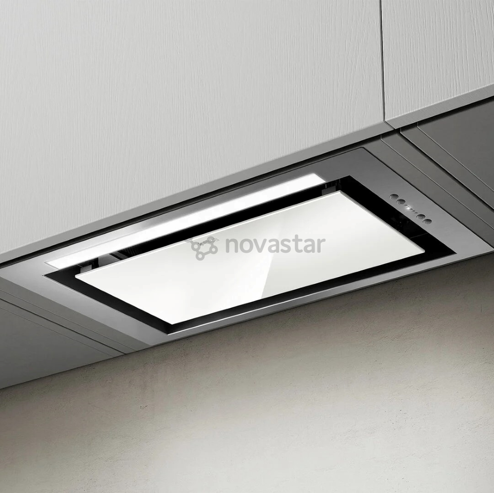 Gartraukis ELICA HIDDEN 2.0 IXGL/A/60, 690 m³/h, plotis 51.4 cm, Sidabrinis/baltas