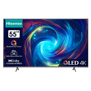 Hisense E7KQ PRO, 55'', Ultra HD, QLED, black - TV