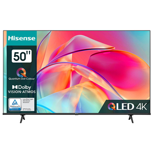 Televizorius Hisense E7KQ, 50", Ultra HD, QLED, juodas