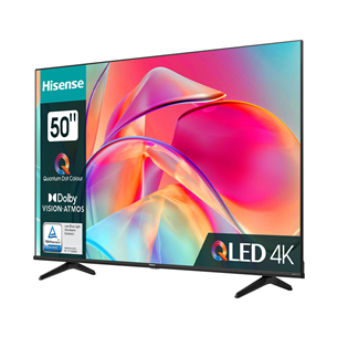 Televizorius Hisense E7KQ, 50", Ultra HD, QLED, juodas