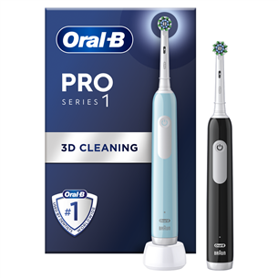 Elektrinis dantų šepetukas Braun Oral-B Pro Series PROSERIES1DUO, light blue/black PROSERIES1DUO