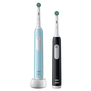 Braun Oral-B Pro Series 1, 2 шт., голубой/черный - Комплект электрических зубных щеток