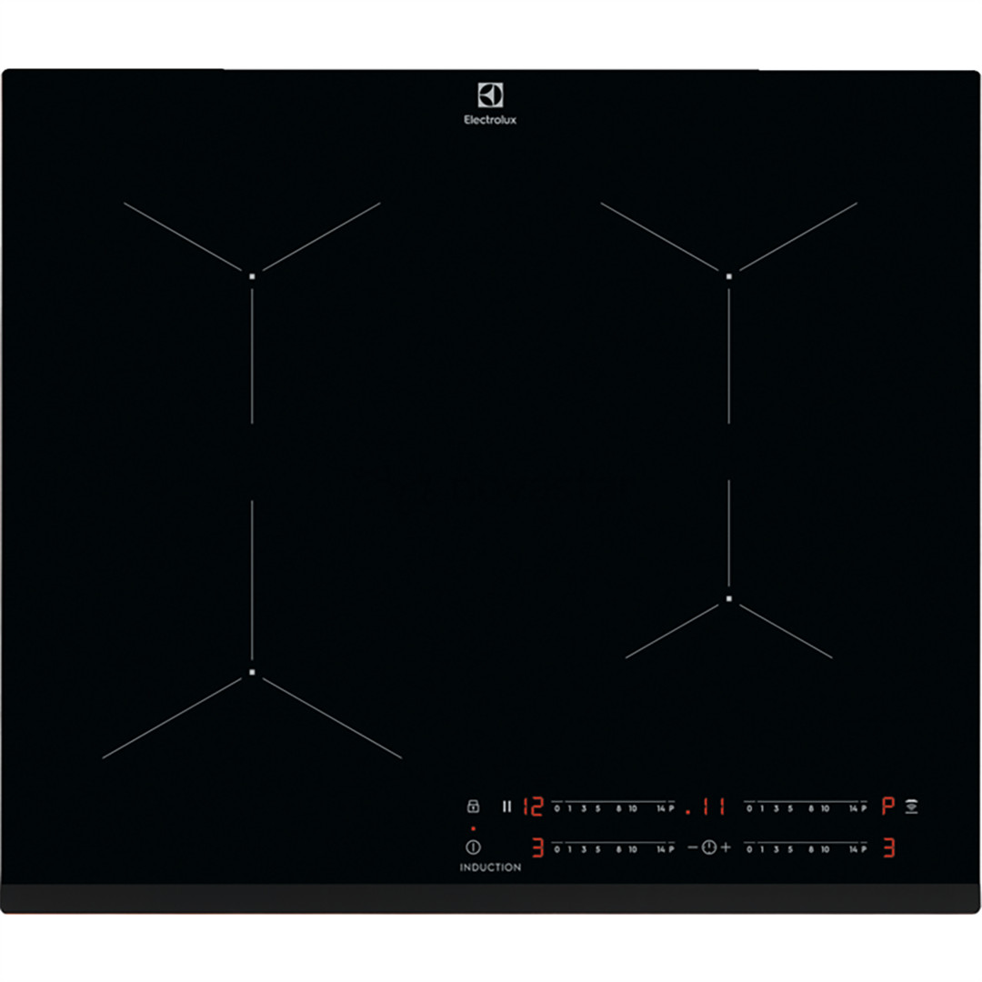 Electrolux 300, width 59 cm, frameless, black - Built-in induction hob