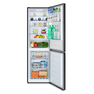 Hisense NoFrost, 304 L, 186 cm, black - Refrigerator