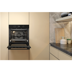 Whirlpool, catalytic cleaning, 71 L, black - Built-in oven