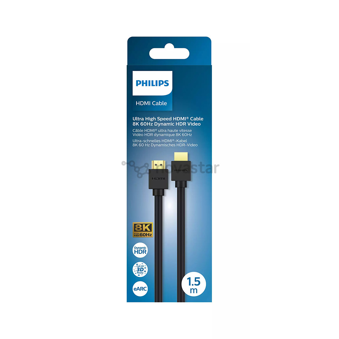 Philips HDMI 2.1, 8K, 60 Гц, 1,5 м, черный - Кабель