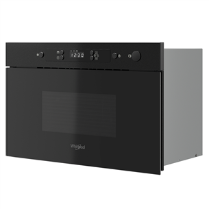 Whirlpool, 22 L, black - Built-in microwave oven