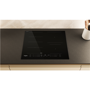 Whirlpool, width 59 cm, black - Built-in induction hob