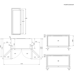 Electrolux 900 Frost Free, 522 L, 190 cm, black - Šaldytuvas