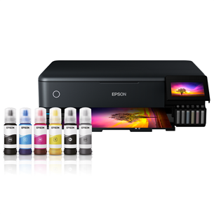 Spausdintuvas Epson EcoTank L8180, A3+, WiFi, Ethernet, SD, USB, black C11CJ21402