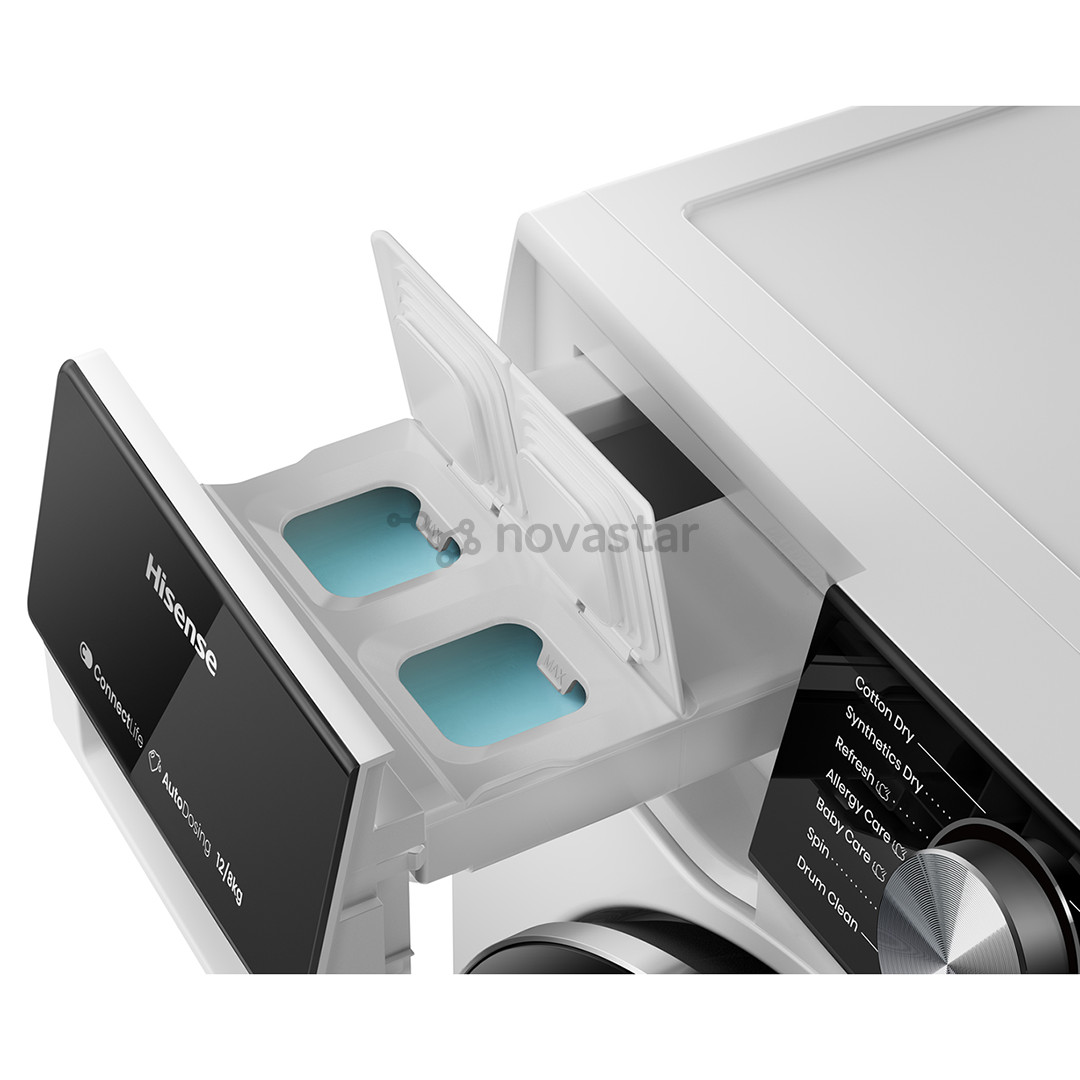 Hisense, 12/8 kg, gylis 56 cm, 1400 aps./min. - Skalbimo mašina - džiovyklė