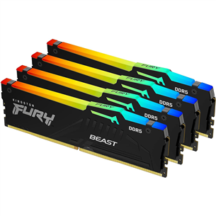 Kingston RAM Fury Beast 128GB DDR5-5200 RGB - RAM KF552C40BBAK4-128