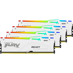 Kingston RAM Fury Beast 128GB DDR5-5200 RGB - RAM KF552C40BWAK4-128