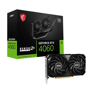 MSI NVIDIA GeForce RTX 4060, 8GB, GDDR6, 128 bit - Vaizdo plokštė 4711377115421