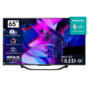 Televizorius Hisense U7KQ, 65'', Ultra HD, Mini LED