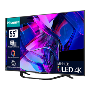 Televizorius Hisense U7KQ, 55'', Ultra HD, Mini LED, black