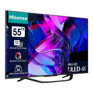 Hisense U7KQ, 55'', Ultra HD, Mini LED, black - TV